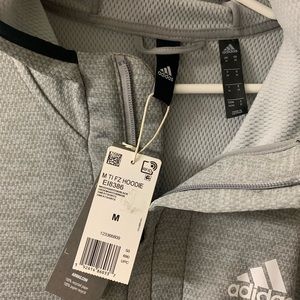 Adidas Mens zip up hoodie with black trim